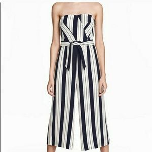 H&M stripe jumpsuit size 4